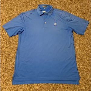 Mens PETER MILLAR SUMMER COMFORT Polo Shirt HCC Golf Club Size Large L Excellent